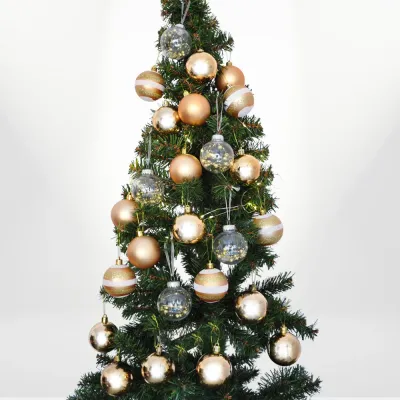 Gold Christmas Ornaments Set - 25 pcs - 1