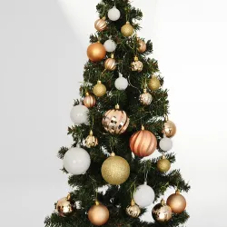 Gold Christmas Ornaments Set - 87 pcs - 1