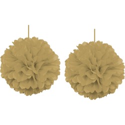  - Gold Decoration Puff - 2pcs