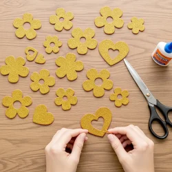 Gold Glitter EVA Craft Foam Sheet - 1