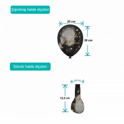 Gold İyi Ki Doğdun Crome Balloons 12
