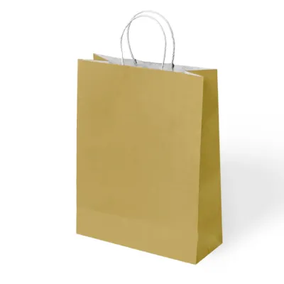 Gold Paper Bags with Twisted Handles - 1