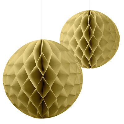 Gold Paper Honeycomb Balls