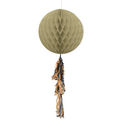  - Gold Paper Honeycomb Balls with Tassel