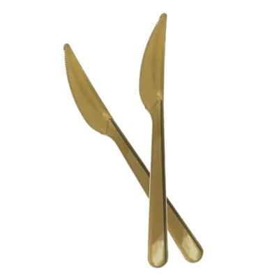 Gold Plastic Knives - 1