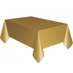 Gold Plastic Table Cover - 2