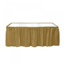 Gold Plastic Table Skirt - 2