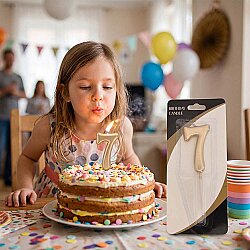 Gold Stick Numeral Candles 7cm No: 7 - 