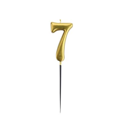 Gold Stick Numeral Candles No: 7