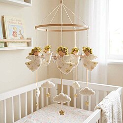 Golden Angel Stick Decorations – Set of 5 - Kikajoy