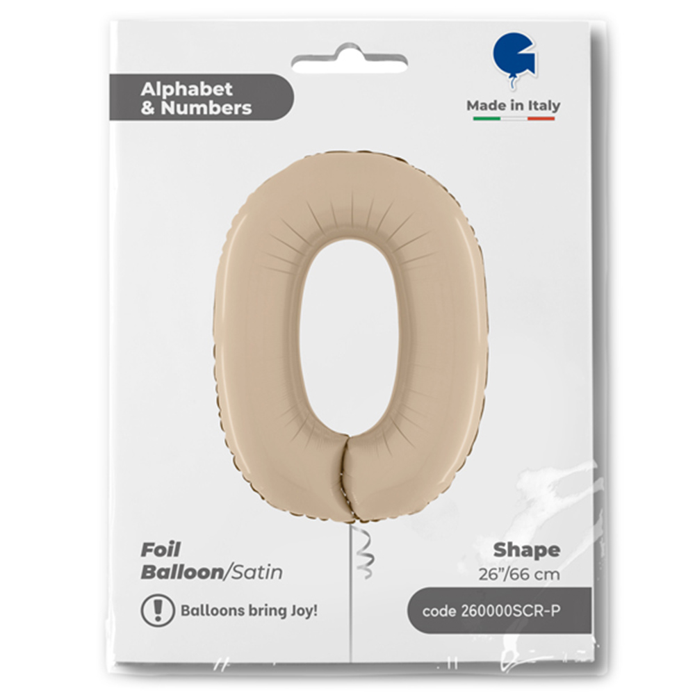 0 Rakam Grabo Satin Cream Folyo Balon 26"