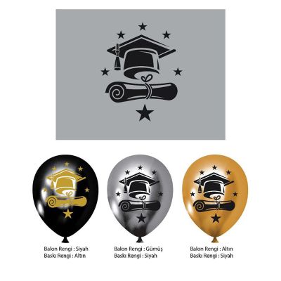Graduaiton Party Metallic Balloons 12