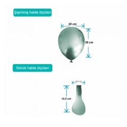 Green Crome Balloons 12