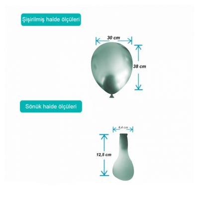 Green Crome Balloons 12