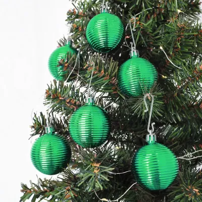 Green Glass Ball Christmas Ornaments - 1