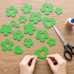 Green Glitter EVA Craft Foam Sheet - 1