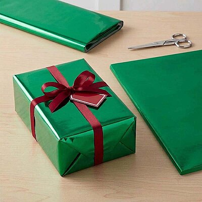 Green Metallic Wrapping Paper - 1