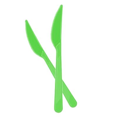 Green Plastic Knives - 1