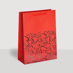 Procos - Kalpler Varaklı Lüks Karton Çanta 26x32 cm 