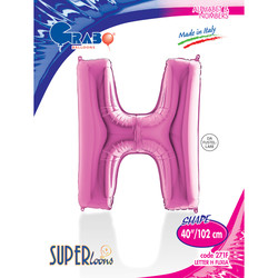 Grabo - H Harf Grabo Fuşya Folyo Balon 40