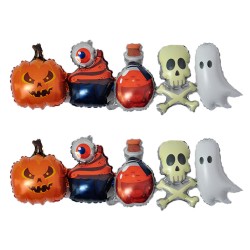 Halloween Folyo Balon Banner - Thumbnail