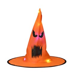 Halloween Işıklı Cadı Şapka - Thumbnail