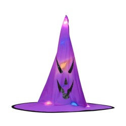 Halloween Işıklı Cadı Şapka - Thumbnail