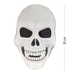 Saç Detaylı Kuru Kafa Halloween Maske - Thumbnail