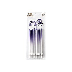 Happy Birthday Candle Set with Decorative Cake Topper - 4