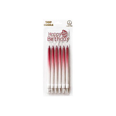 Happy Birthday Candle Set with Decorative Cake Topper - 5