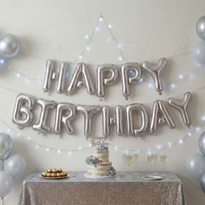 Happy Birthday Foil Letter Balloon Set - 1