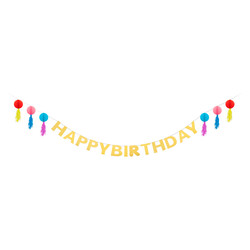 Happy Birthday Honeycomb Decorations - Thumbnail