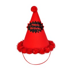 Çin Üretim - Happy Birthday Simli Şapka