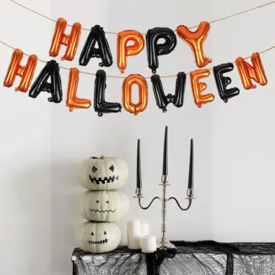 Happy Halloween Balloons Party Decorations Orange and Black - 1