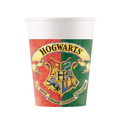 Kikajoy - Harry Potter Hogwarts Karton Bardak 200ml 8li