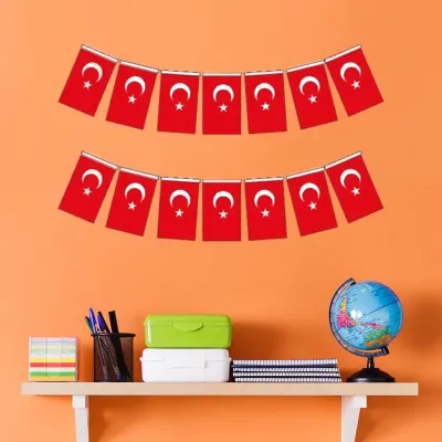 Ay Yıldız Orta Boy İpli Bayrak 40'lı - 1