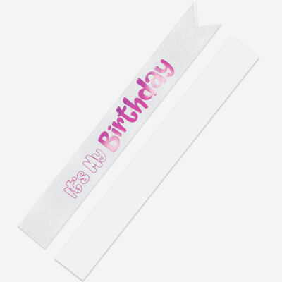 Its My Birthday Sash - Fuchsia - 2