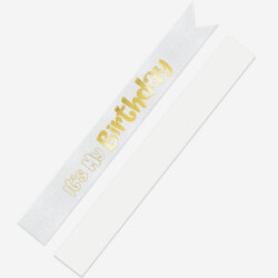 Its My Birthday Sash - Gold - 2