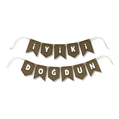 İyi ki Doğdun Harf Afiş -Altın- - 2