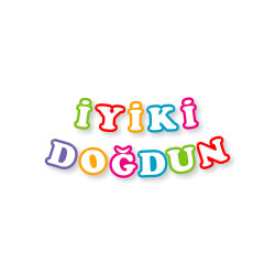 İyi ki doğdun Harf Afiş -Makaron Renkler- - 2