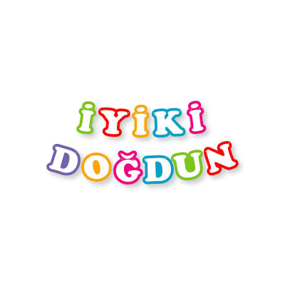 İyi ki doğdun Harf Afiş -Makaron Renkler- - 2