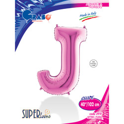 Grabo - J Harf Grabo Fuşya Folyo Balon 40