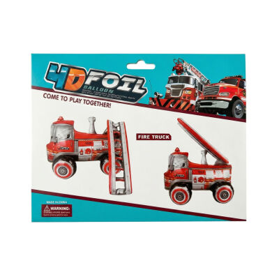 Jumbo 4D Standing Fire Engine Balloon - 2