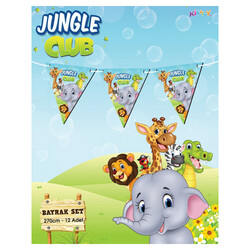 Kikajoy - Jungle Club Triangle Flag Banner