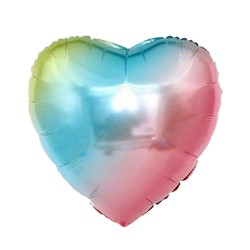 Rainbow Kalp Folyo Balon 24