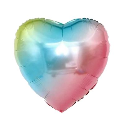 Rainbow Kalp Folyo Balon 24