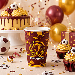 Champion Sarı Kırmızı Karton Bardak 8oz - Kikajoy