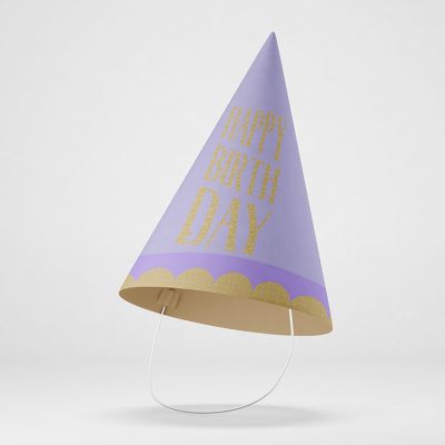 Happy Birthday Makaron Renkler Karton Şapka