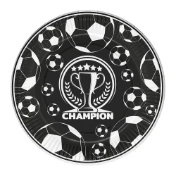 Champion Siyah Beyaz Karton Tabak - Kikajoy (1)