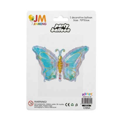 Pastel Holografik Kelebek Şekilli Folyo Balon - 2